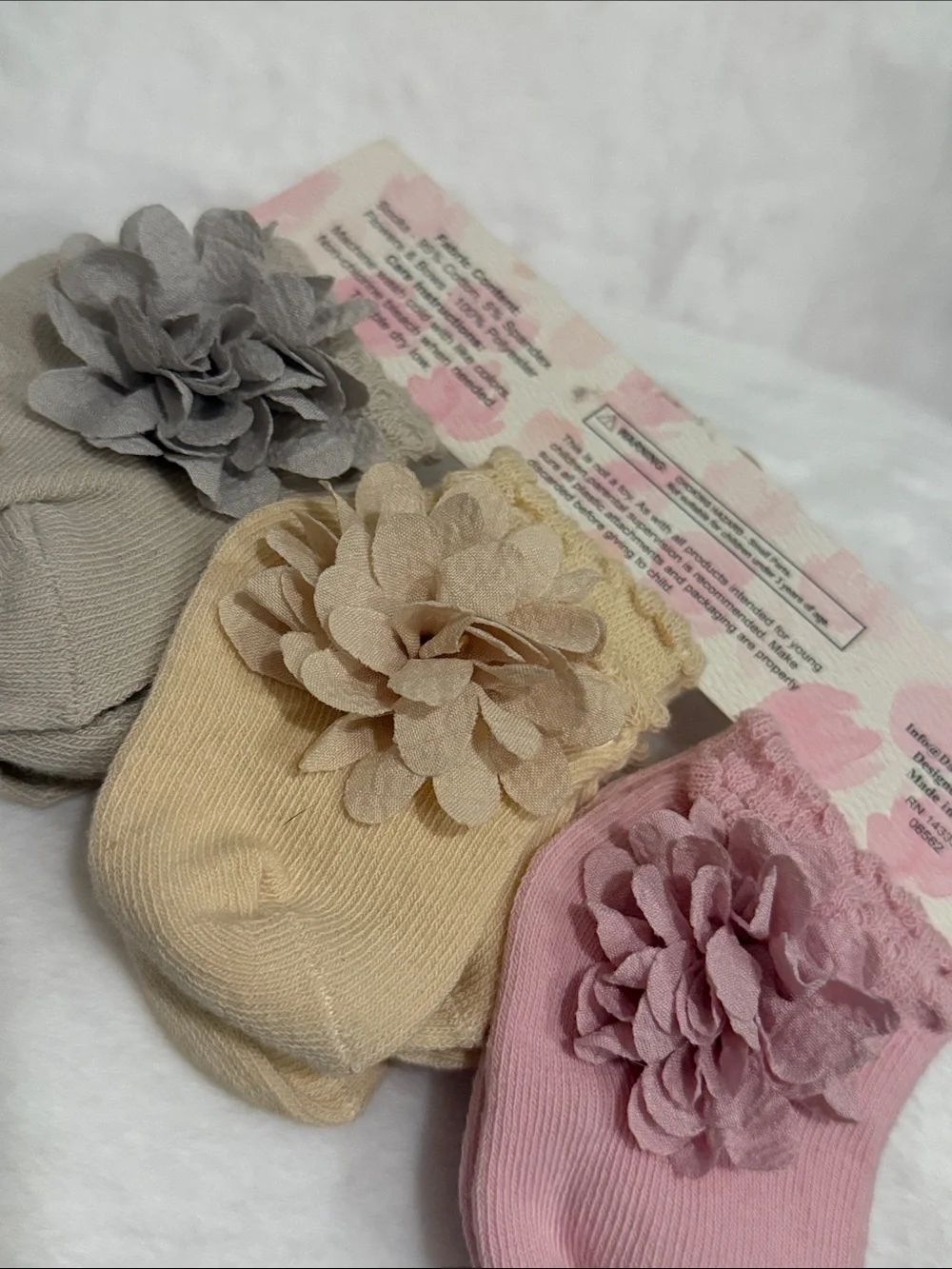 Ava Olivia NWT 6 pk Baby Girl Flower Bow Socks Boutique Booties NEW!